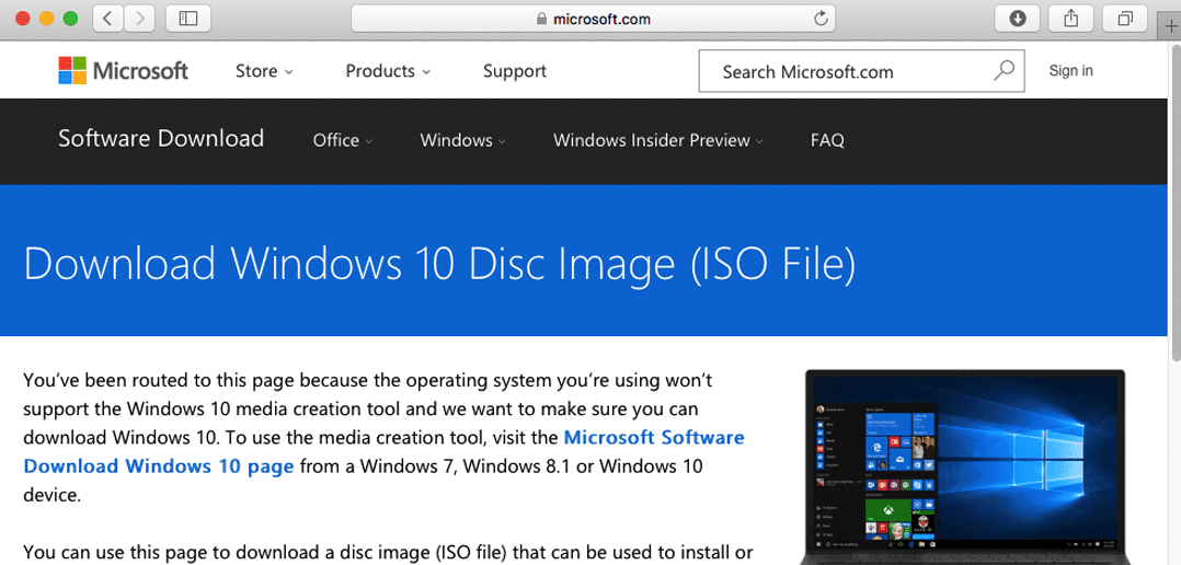 download windows 10 trial for mac